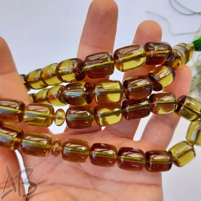 تسبیح سندلوس 33 دانه کد 930 بودار تراش استوانه‌ای شمش ویتنامی کمیاب اصل آقابزرگ - Image 6