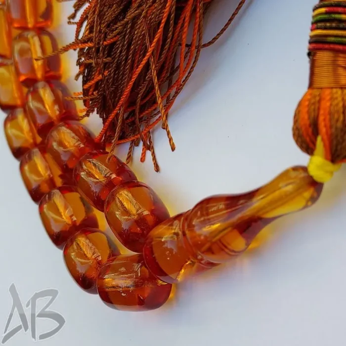 تسبیح سندلوس 33 دانه کد 931 بودار تراش استوانه‌ای شمش ویتنامی کمیاب اصل آقابزرگ - Image 5