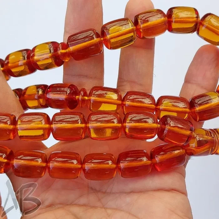 تسبیح سندلوس 33 دانه کد 931 بودار تراش استوانه‌ای شمش ویتنامی کمیاب اصل آقابزرگ - Image 6