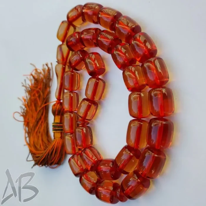 تسبیح سندلوس 33 دانه کد 932 بودار تراش استوانه‌ای شمش ویتنامی کمیاب اصل آقابزرگ - Image 3