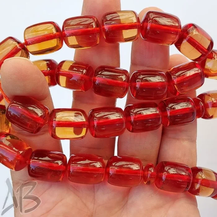 تسبیح سندلوس 33 دانه کد 932 بودار تراش استوانه‌ای شمش ویتنامی کمیاب اصل آقابزرگ - Image 6