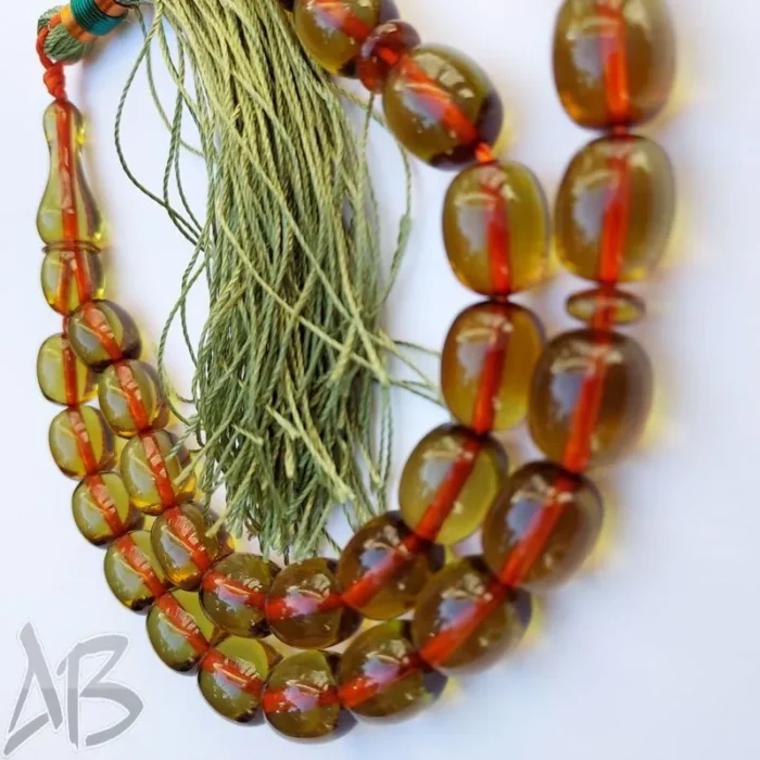 تسبیح سندلوس 33 دانه کد 933 بودار تراش بیضی کشیده شمش ویتنامی کمیاب اصل آقابزرگ - Image 4