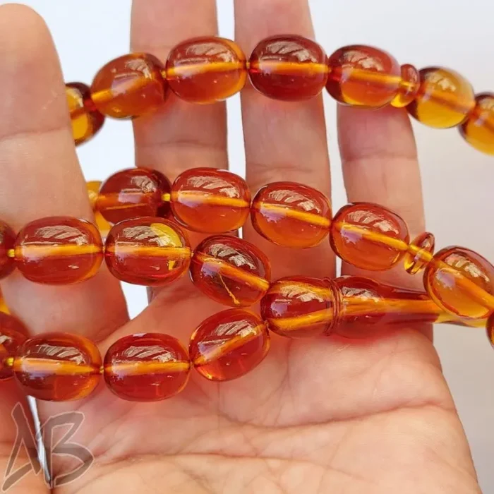 تسبیح سندلوس 33 دانه کد 934 بودار تراش بیضی کشیده شمش ویتنامی کمیاب اصل آقابزرگ - Image 5