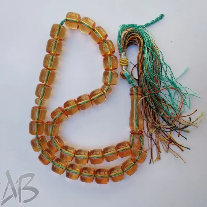 تسبیح سندلوس 33 دانه کد 938 بودار تراش استوانه‌ای شمش خوشرنگ و خوشدست آقابزرگ - Image 7