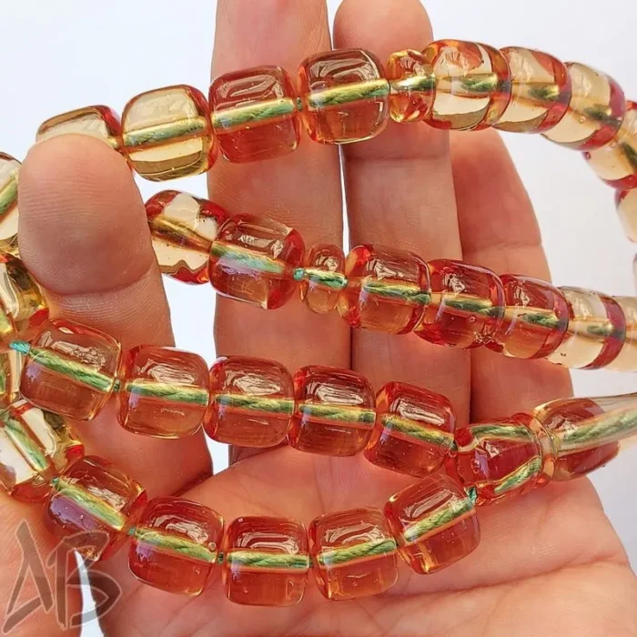 تسبیح سندلوس 33 دانه کد 938 بودار تراش استوانه‌ای شمش خوشرنگ و خوشدست آقابزرگ - Image 5