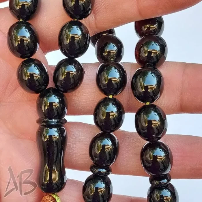 تسبیح سندلوس 33 دانه کد 951 بودار تراش استوانه‌ای لبه گرد رنگ خاص خوشرنگ آقابزرگ - Image 5