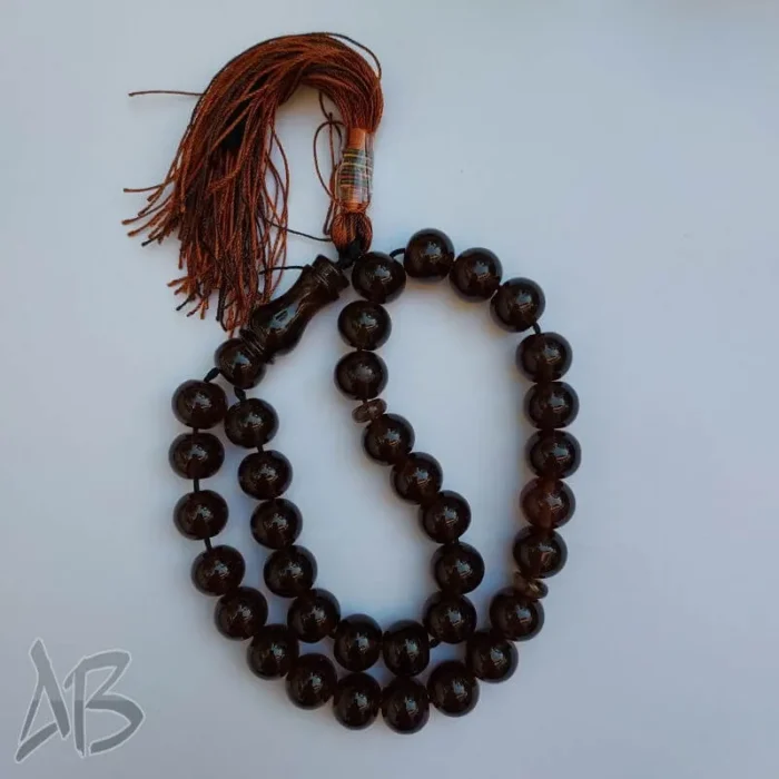 تسبیح سندلوس 33 دانه کد 954 بودار تراش گرد رنگ بسیار خاص و زیبا آقابزرگ - Image 7