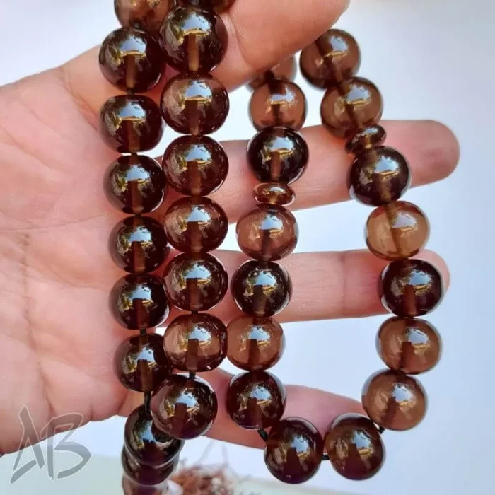 تسبیح سندلوس 33 دانه کد 954 بودار تراش گرد رنگ بسیار خاص و زیبا آقابزرگ - Image 5
