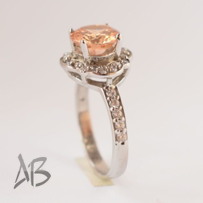 انگشتر نقره زنانه سولیتر عیار 925 آقابزرگ کد 597 - Image 3