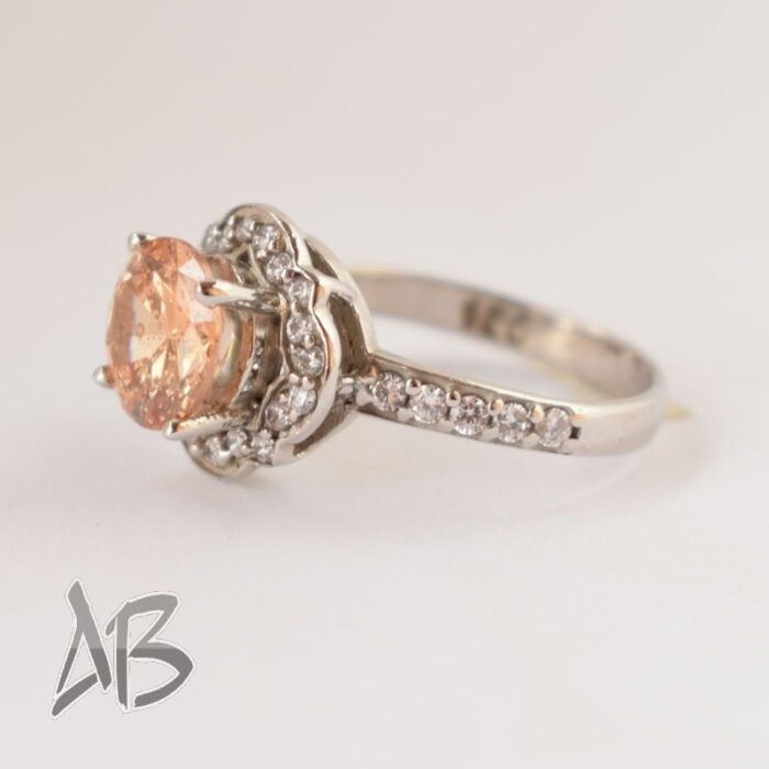 انگشتر نقره زنانه سولیتر عیار 925 آقابزرگ کد 597 - Image 6