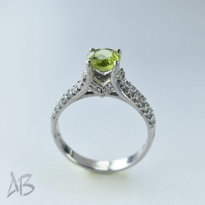 انگشتر نقره زنانه زبرجد اصل آبکاری طلا آقابزرگ کد 541 - Image 7