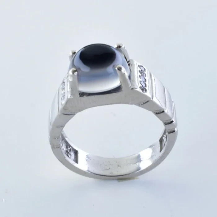 انگشتر مردانه نقره با نگین عقیق دوپوست خاص و زیبا آقابزرگ کد 204 - Image 5