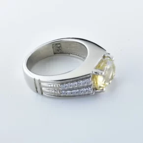 انگشتر مردانه با نگین سیترین