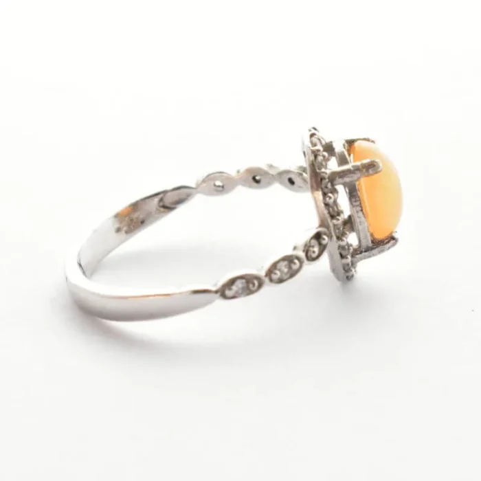 انگشتر نقره زنانه با نگین اپال معدنی، کد 533 - Image 6