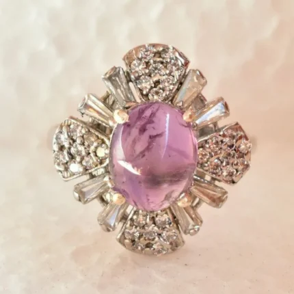 انگشتر نقره زنانه با نگین آمتیست