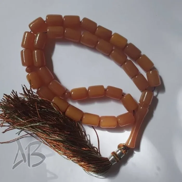 تسبیح سندلوس 33 دانه بودار کد 964 تراش کپسولی قیچی کشیده بسیار زیبا آقابزرگ - Image 3