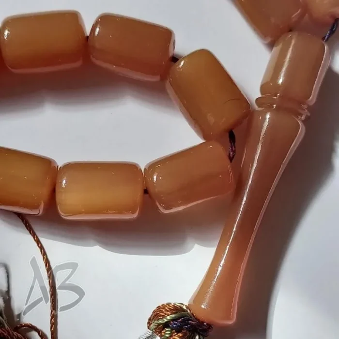 تسبیح سندلوس 33 دانه بودار کد 964 تراش کپسولی قیچی کشیده بسیار زیبا آقابزرگ - Image 4