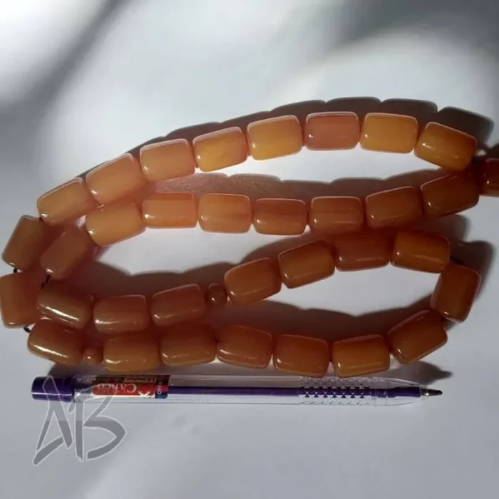 تسبیح سندلوس 33 دانه بودار کد 964 تراش کپسولی قیچی کشیده بسیار زیبا آقابزرگ - Image 8