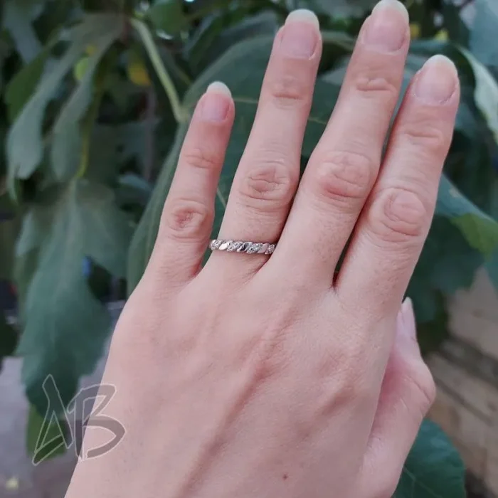 رینگ نقره زنانه و دخترانه عیار 925 - Image 3