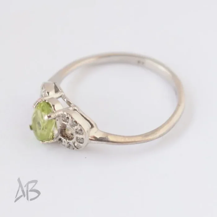 انگشتر نقره زنانه نگین زبرجد طبیعی آقابزرگ کد 620 - Image 7