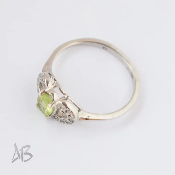 انگشتر نقره زنانه نگین زبرجد طبیعی آقابزرگ کد 620 - Image 5