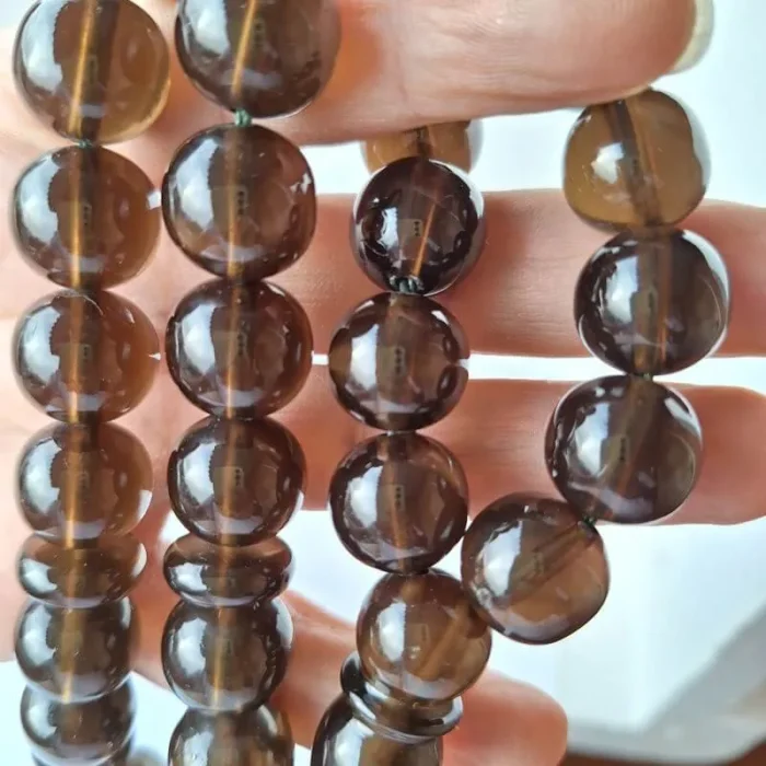 تسبیح سندلوس 33 دانه اصل کد 968 بودار تراش گرد بسیار خوش‌رنگ آقابزرگ - Image 6