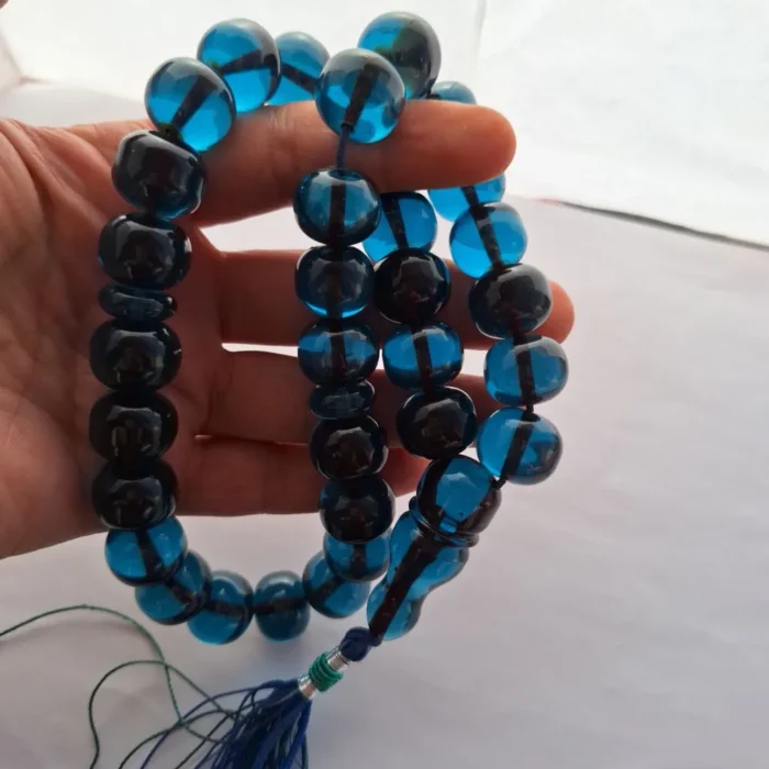 تسبیح سندلوس 33 دانه اصل کد 1000 بودار تراش گرد بسیار جذاب آقابزرگ - Image 6