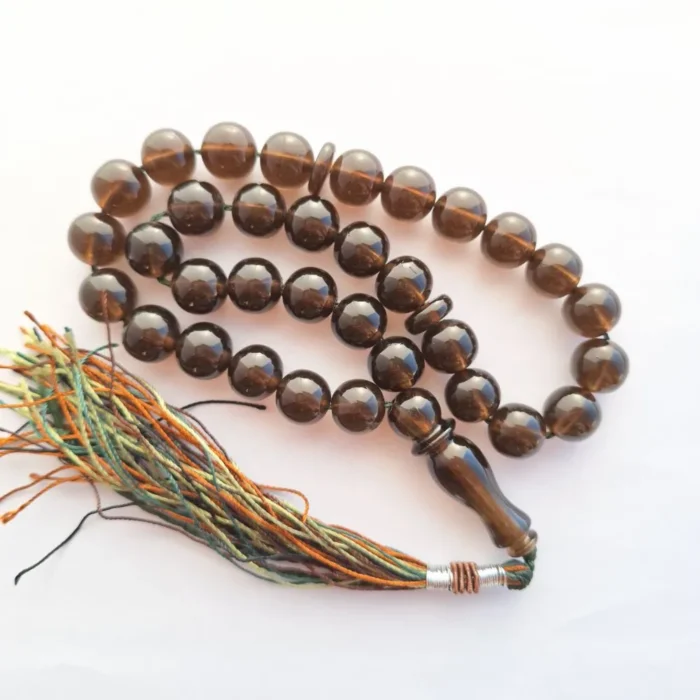 تسبیح سندلوس 33 دانه اصل کد 1002 بودار تراش گرد رنگ جذاب آقابزرگ - Image 6