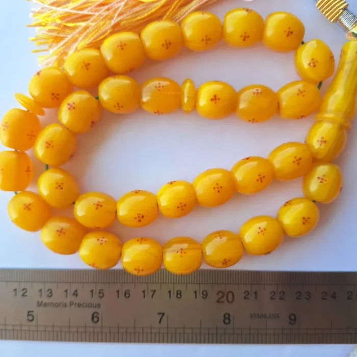 تسبیح سندلوس 33 دانه اصل کد 1010 بودار تراش بیضی قیچی آقابزرگ - Image 6