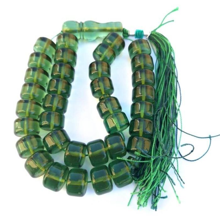 تسبیح سندلوس 35 دانه اصل کد 971 بودار تراش استوانه‌ای درشت بنزینی آقابزرگ - Image 2