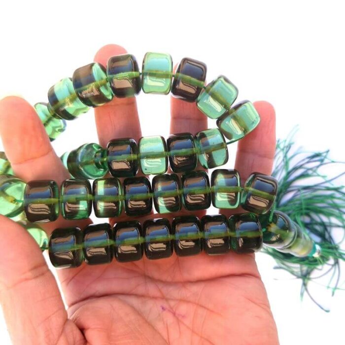 تسبیح سندلوس 35 دانه اصل کد 971 بودار تراش استوانه‌ای درشت بنزینی آقابزرگ - Image 6