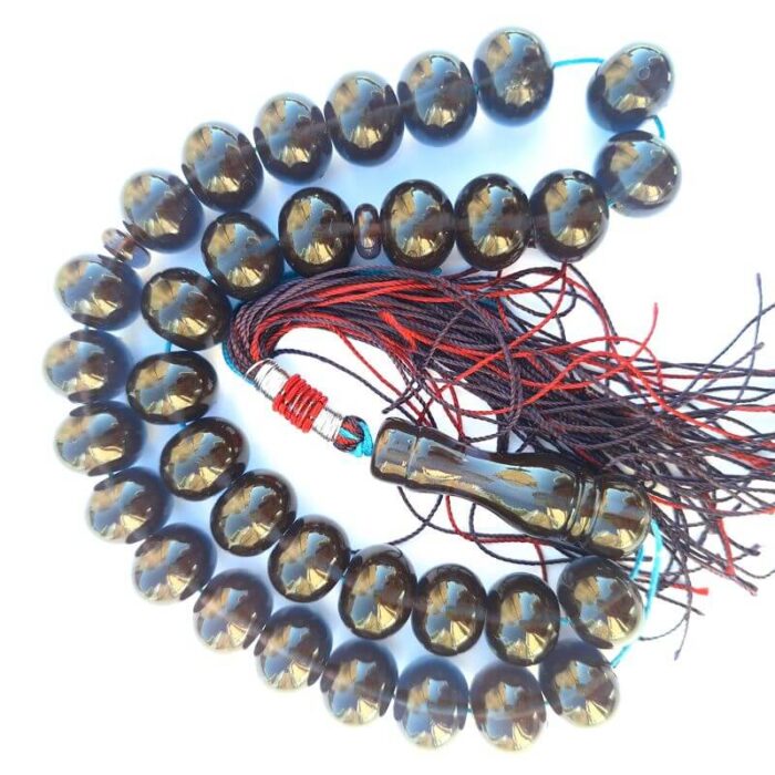 تسبیح سندلوس 33 دانه کد 972 بودار تراش چرتکه‌ای بسیار زیبا آقابزرگ - Image 4