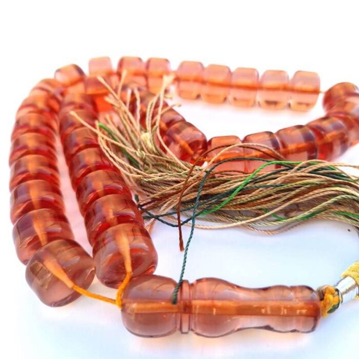 تسبیح سندلوس 33 دانه اصل کد 975 بودار تراش استوانه‌ای درشت خوشرنگ آقابزرگ - Image 6