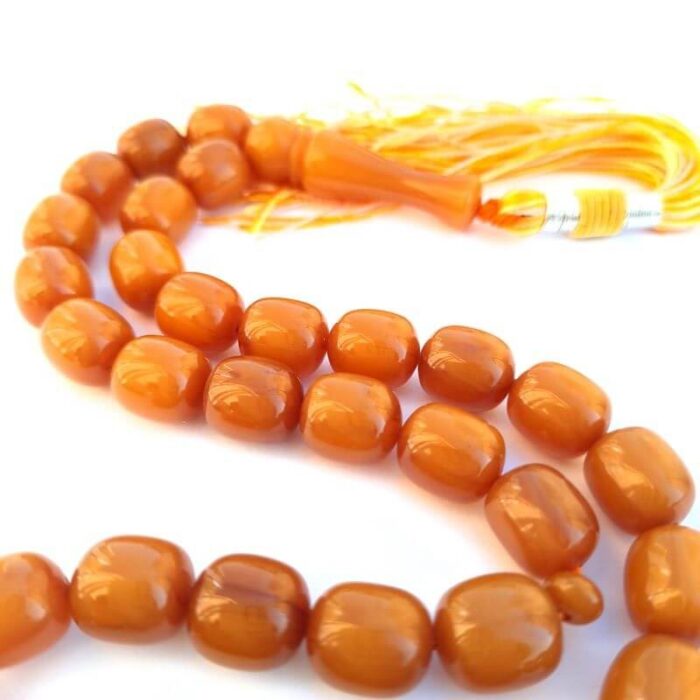 تسبیح سندلوس 33 دانه کد 976 بودار تراش استوانه‌ای لبه گرد خوشرنگ آقابزرگ - Image 4