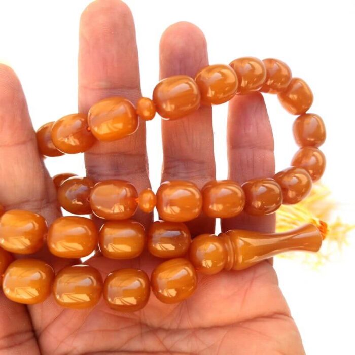 تسبیح سندلوس 33 دانه کد 976 بودار تراش استوانه‌ای لبه گرد خوشرنگ آقابزرگ - Image 6