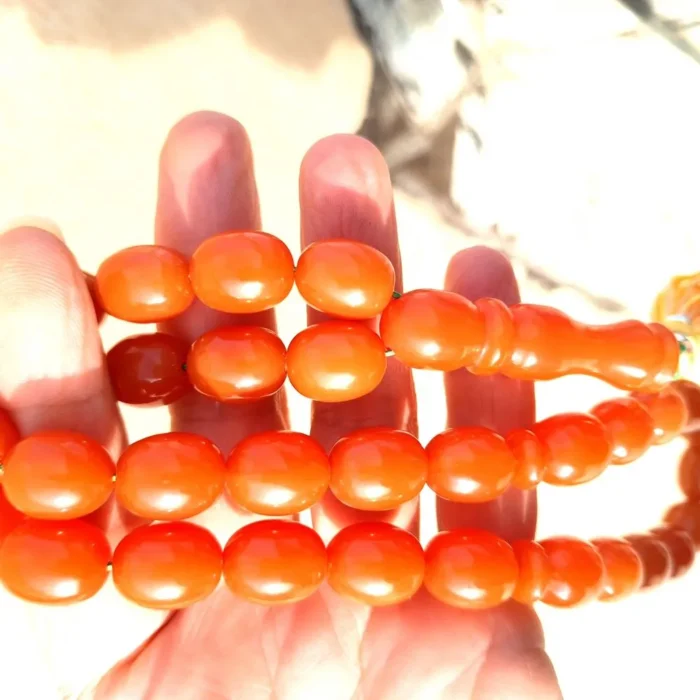 تسبیح سندلوس 33 دانه اصل کد 984 بودار تراش بیضی آقابزرگ - Image 7