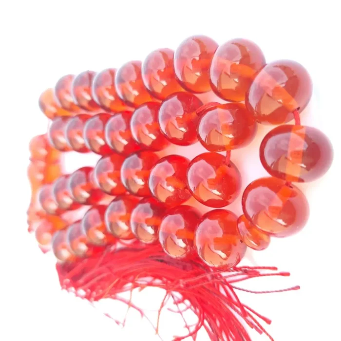 تسبیح سندلوس 33 دانه اصل کد 985 بودار تراش شلغمی سر صاف بسیار زیبا آقابزرگ - Image 3