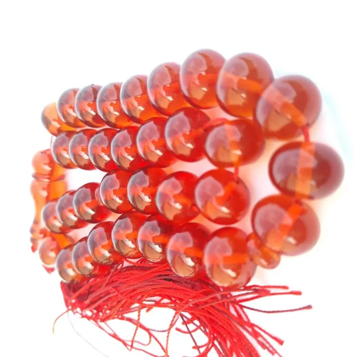 تسبیح سندلوس 33 دانه اصل کد 985 بودار تراش شلغمی سر صاف بسیار زیبا آقابزرگ - Image 4