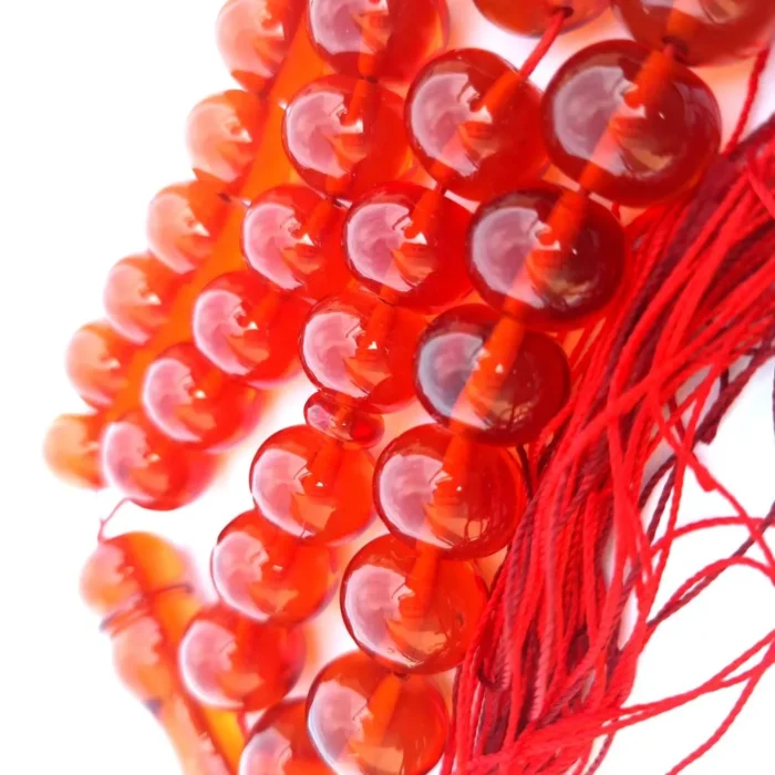 تسبیح سندلوس 33 دانه اصل کد 985 بودار تراش شلغمی سر صاف بسیار زیبا آقابزرگ - Image 6