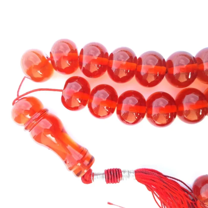 تسبیح سندلوس 33 دانه اصل کد 985 بودار تراش شلغمی سر صاف بسیار زیبا آقابزرگ - Image 7