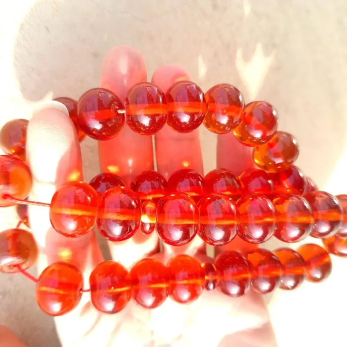 تسبیح سندلوس 33 دانه اصل کد 985 بودار تراش شلغمی سر صاف بسیار زیبا آقابزرگ - Image 8