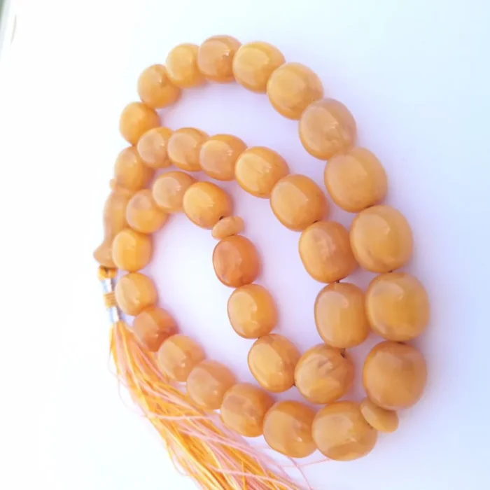 تسبیح سندلوس 33 دانه کد 986 بودار تراش استوانه‌ای لبه گرد خوشرنگ آقابزرگ - Image 7