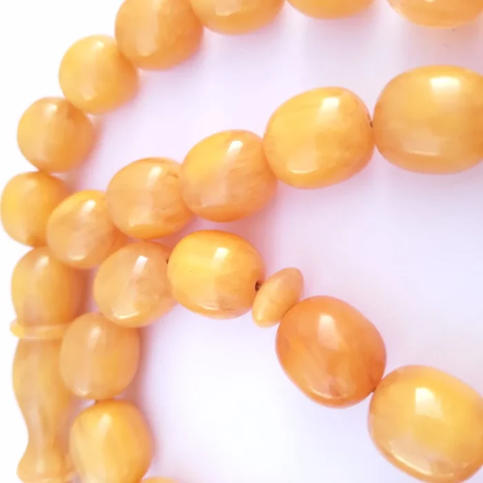 تسبیح سندلوس 33 دانه کد 986 بودار تراش استوانه‌ای لبه گرد خوشرنگ آقابزرگ - Image 4