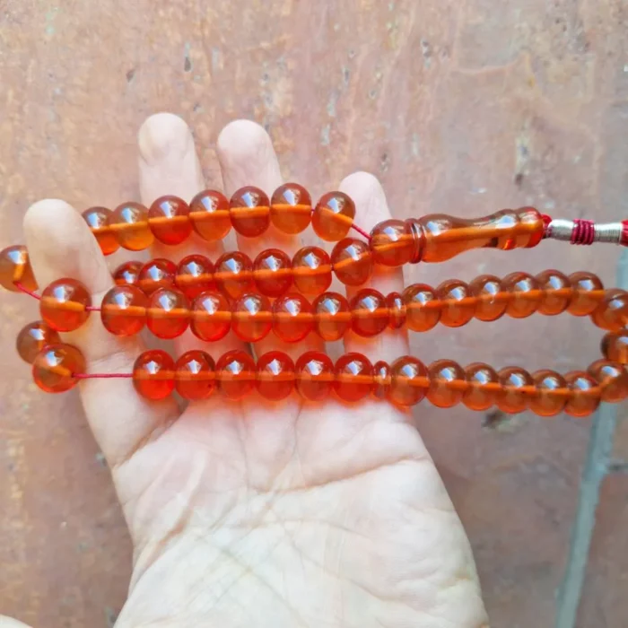 تسبیح سندلوس 45 دانه کد 994 بودار تراش گرد قرمز بسیار زیبا آقابزرگ - Image 7