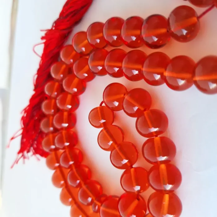 تسبیح سندلوس 45 دانه کد 994 بودار تراش گرد قرمز بسیار زیبا آقابزرگ - Image 3