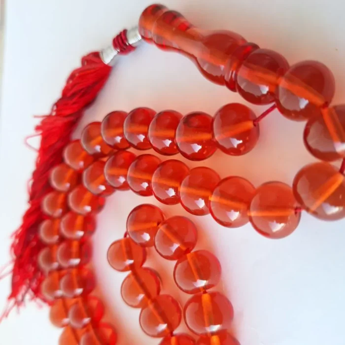 تسبیح سندلوس 45 دانه کد 994 بودار تراش گرد قرمز بسیار زیبا آقابزرگ - Image 4