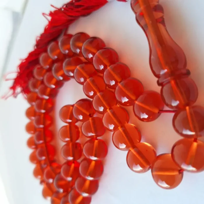 تسبیح سندلوس 45 دانه کد 994 بودار تراش گرد قرمز بسیار زیبا آقابزرگ - Image 6