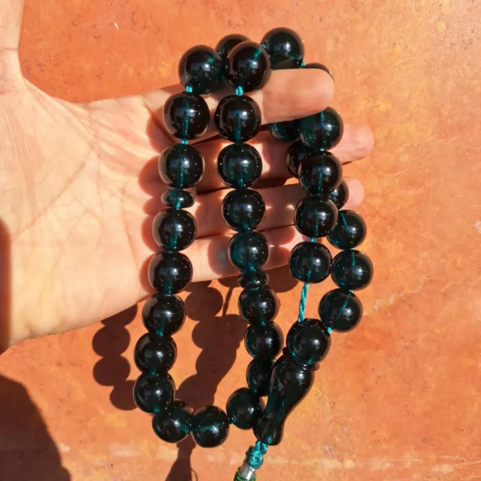 تسبیح سندلوس 33 دانه اصل کد 996 بودار تراش گرد بسیار شکیل آقابزرگ - Image 5