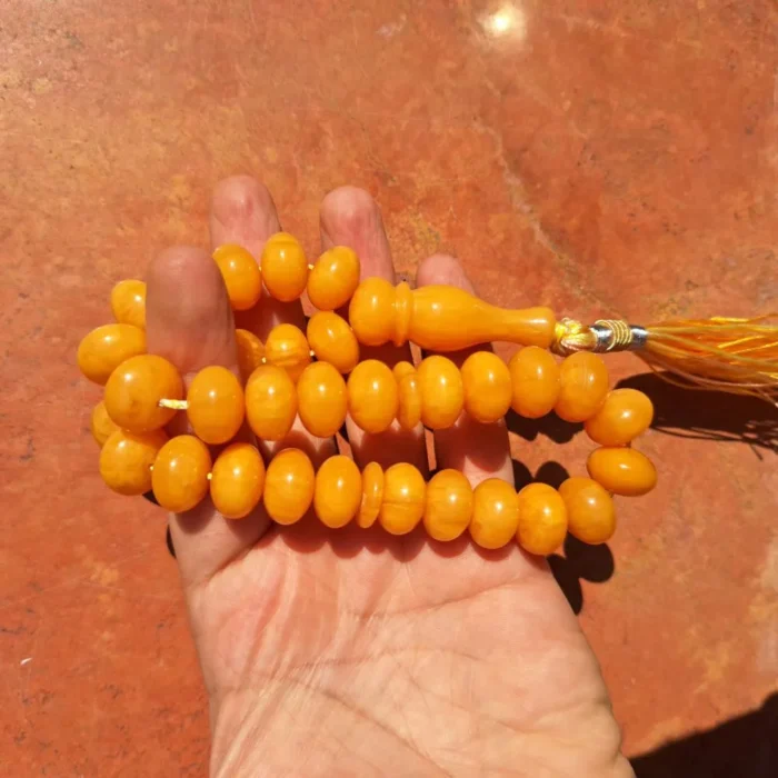 تسبیح سندلوس 33 دانه اصل کد 997 بودار تراش عدسی آقابزرگ - Image 6