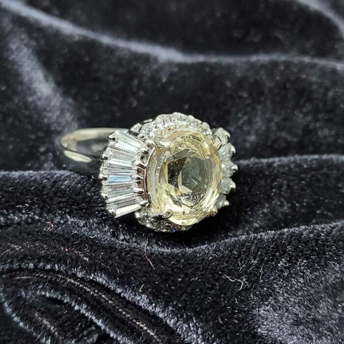 انگشتر نقره زنانه سیترین اصل و درشت آقابزرگ کد 621 - Image 4